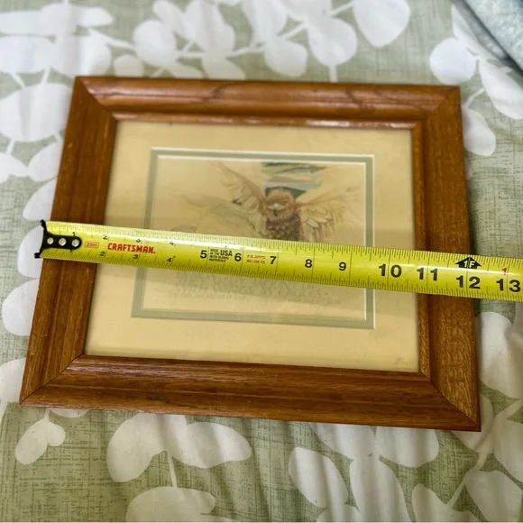 Faith Based Owl & Eagles Wood Framed Wall Hanging Home Decor Accent Art - Picture 5 of 5